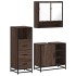 Set de muebles baño 3 pzas madera contrachapada roble