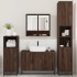Set de muebles baño 4 pzas madera contrachapada roble