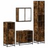 Set de muebles baño 4 pzas madera contrachapada roble
