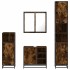 Set de muebles baño 4 pzas madera contrachapada roble