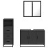 Juego de muebles de baño 3 pzas madera contrachapada