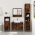 Set de muebles baño 4 pzas madera contrachapada roble