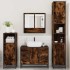 Set de muebles baño 4 pzas madera contrachapada roble