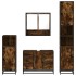 Set de muebles baño 4 pzas madera contrachapada roble