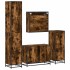 Set de muebles baño 4 pzas madera contrachapada roble