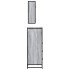 Set de muebles de baño 3 pzas madera contrachapada gris