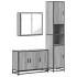 Set de muebles de baño 3 pzas madera contrachapada gris