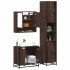 Set de muebles baño 3 pzas madera contrachapada roble