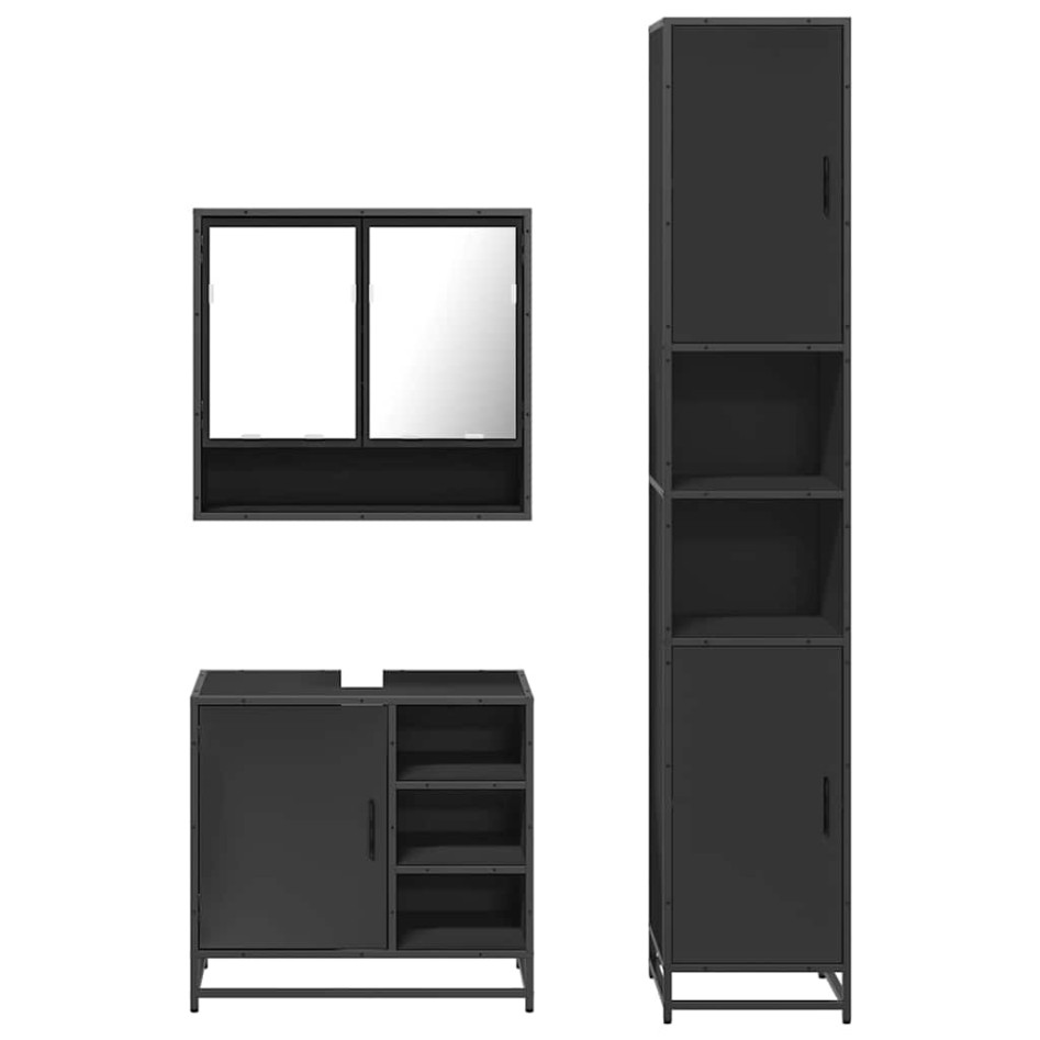 Juego de muebles de baño 3 pzas madera contrachapada