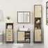 Set de muebles de baño 3 pzas madera contrachapada roble