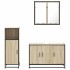 Set de muebles de baño 3 pzas madera contrachapada roble