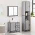Set de muebles de baño 3 pzas madera contrachapada gris