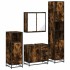 Set de muebles baño 4 pzas madera contrachapada roble