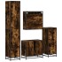 Set de muebles baño 4 pzas madera contrachapada roble