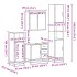 Set de muebles baño 4 pzas madera contrachapada roble