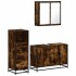 Set de muebles baño 3 pzas madera contrachapada roble