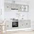 Mueble cocina Kalmar gris hormigón 8 pzas madera