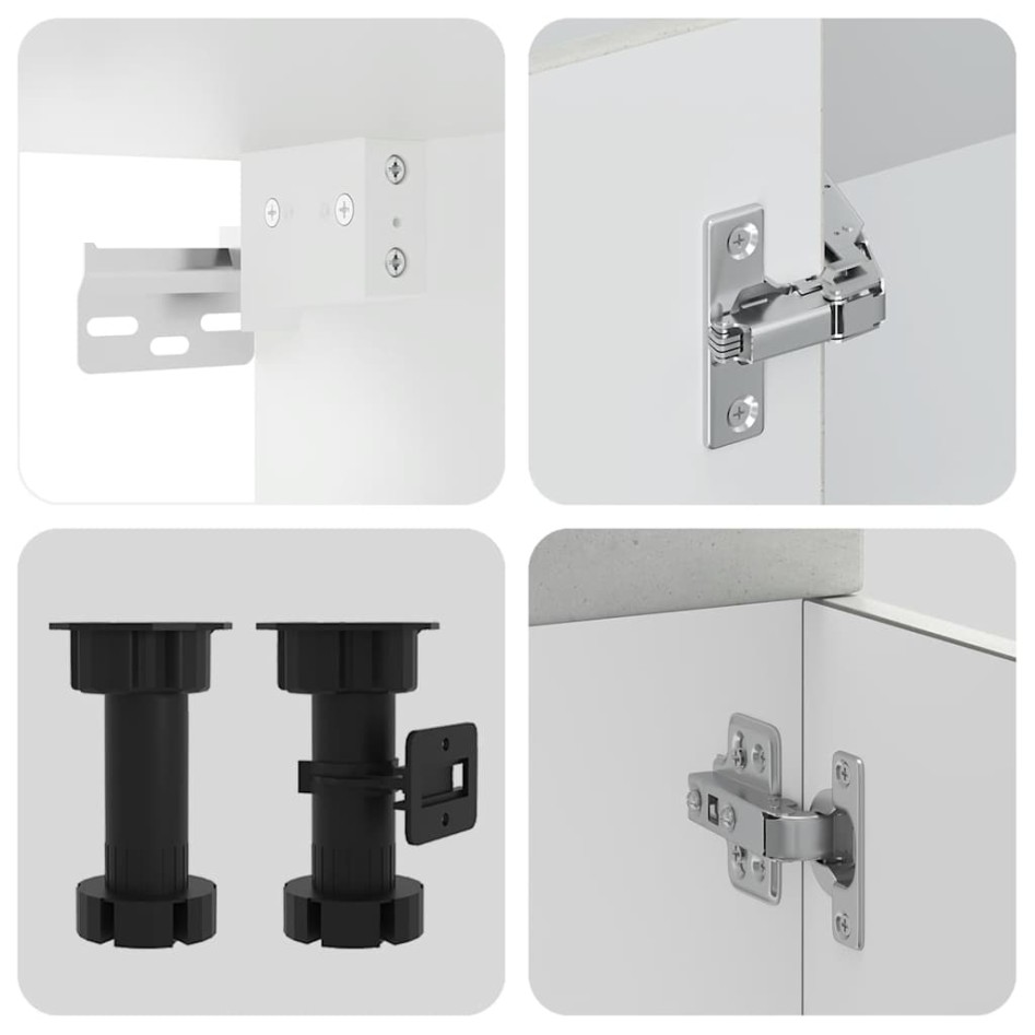 Mueble cocina Kalmar gris hormigón 8 pzas madera