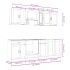 Mueble cocina Kalmar gris hormigón 8 pzas madera