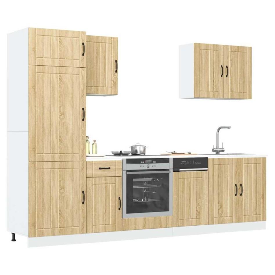 Mueble cocina Kalmar roble sonoma 7 pzas madera