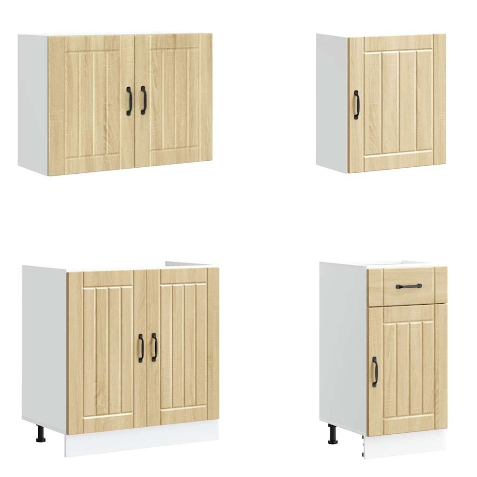 Mueble cocina Kalmar roble sonoma 7 pzas madera