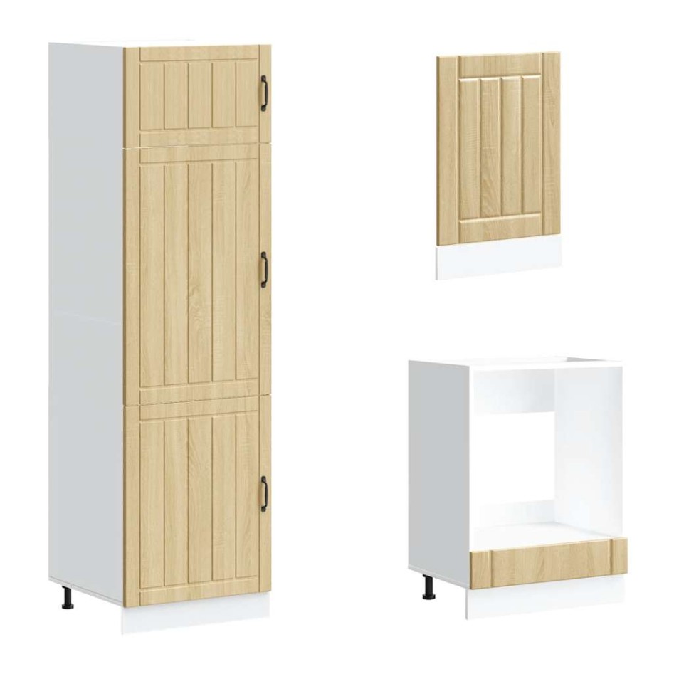 Mueble cocina Kalmar roble sonoma 7 pzas madera