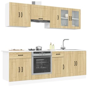 Mueble cocina Kalmar roble sonoma 8 pzas madera