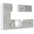 Mueble cocina Kalmar gris hormigón 8 pzas madera