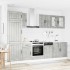 Mueble cocina Kalmar gris hormigón 8 pzas madera