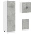 Mueble cocina Kalmar gris hormigón 8 pzas madera