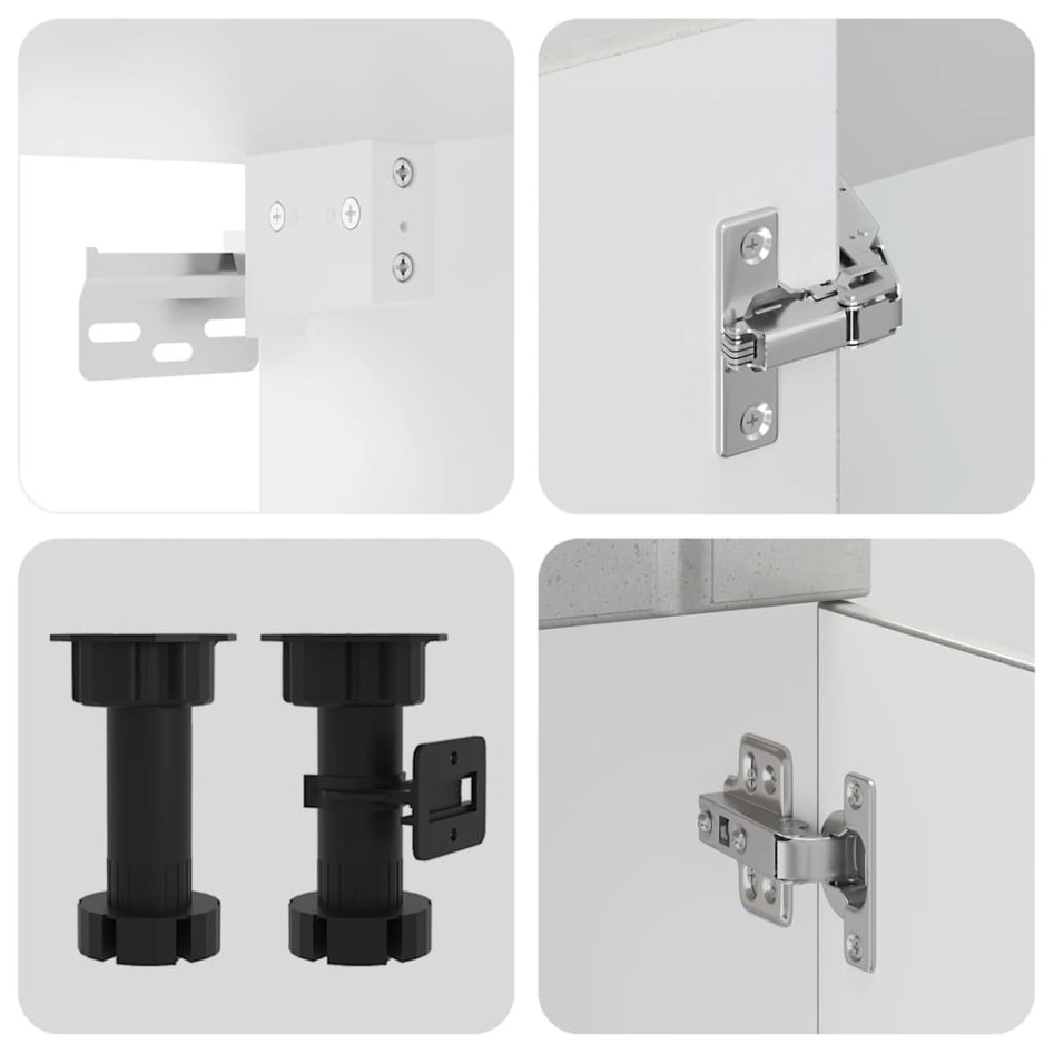 Mueble cocina Kalmar gris hormigón 8 pzas madera