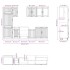 Mueble cocina Kalmar gris hormigón 8 pzas madera