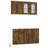 Mueble cocina Kalmar roble ahumado 4 pzas madera