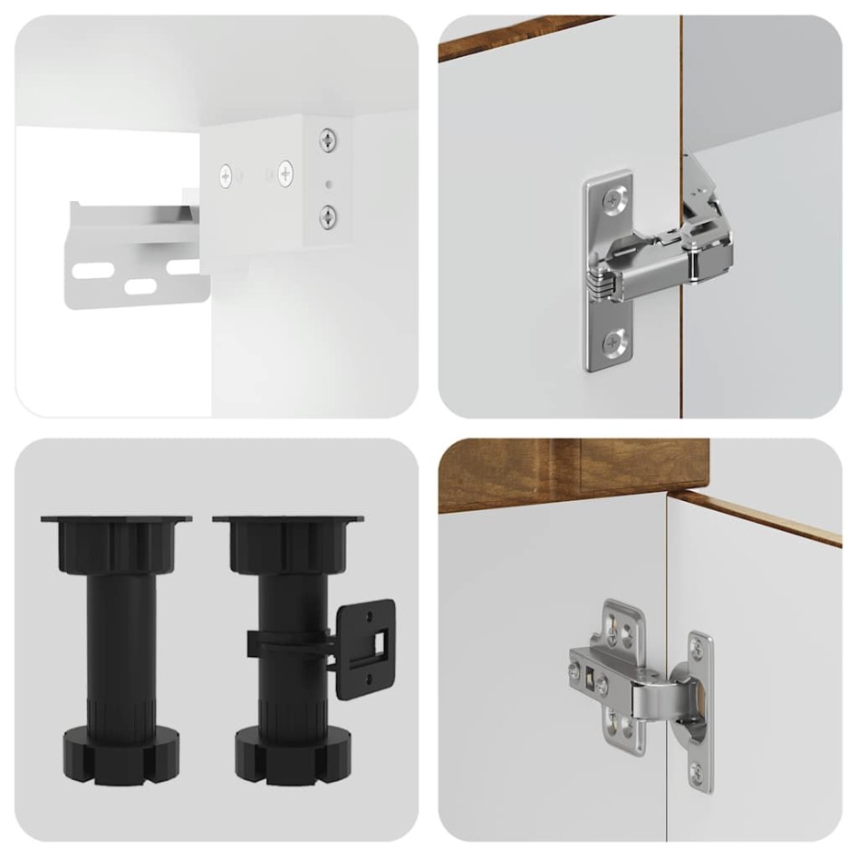 Mueble cocina Kalmar roble ahumado 4 pzas madera