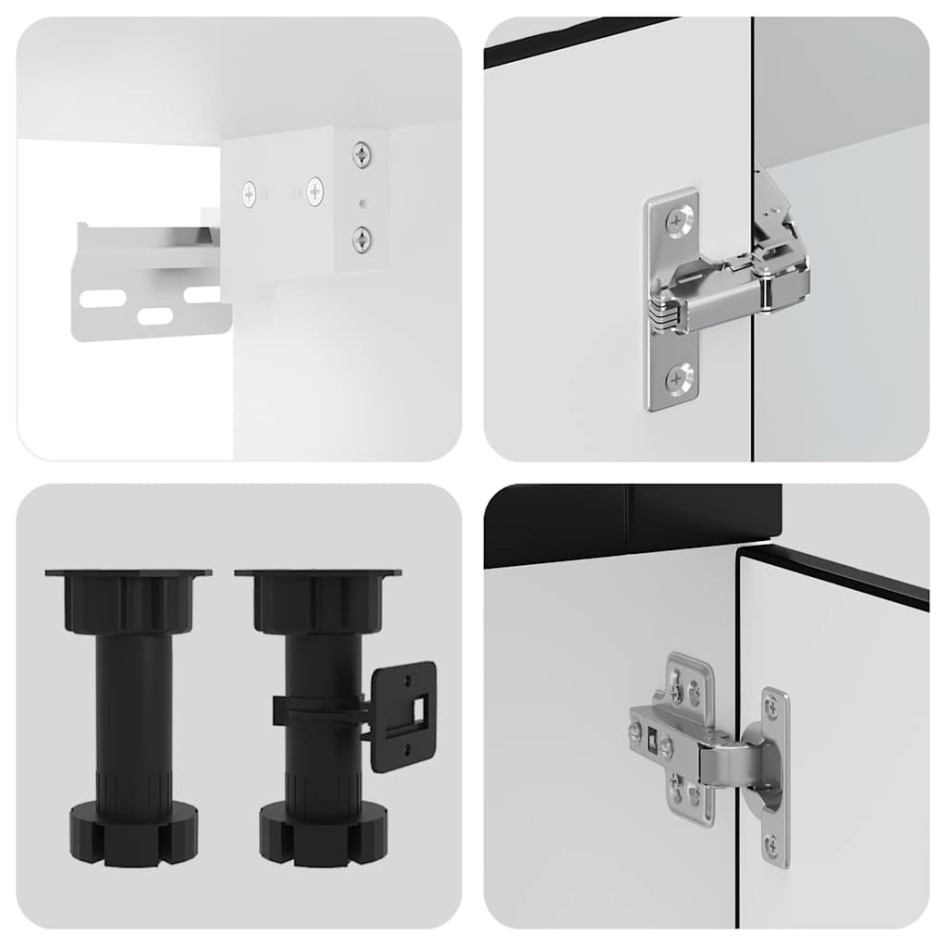 Mueble de cocina Kalmar negra 4 piezas madera