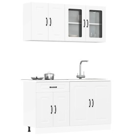 Mueble de cocina Kalmar blanco 4 piezas madera