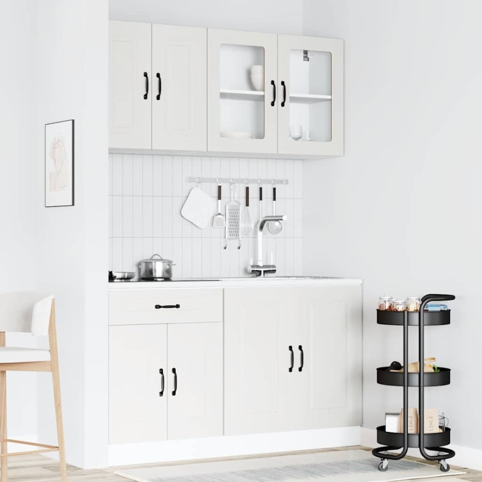 Mueble de cocina Kalmar blanco 4 piezas madera