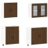 Mueble cocina Kalmar roble marrón 4 pzas madera