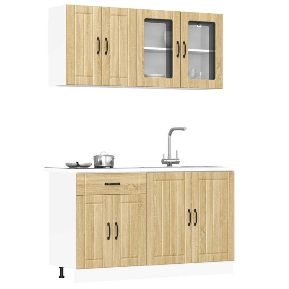 Mueble cocina Kalmar roble sonoma 4 pzas madera
