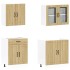 Mueble cocina Kalmar roble sonoma 4 pzas madera