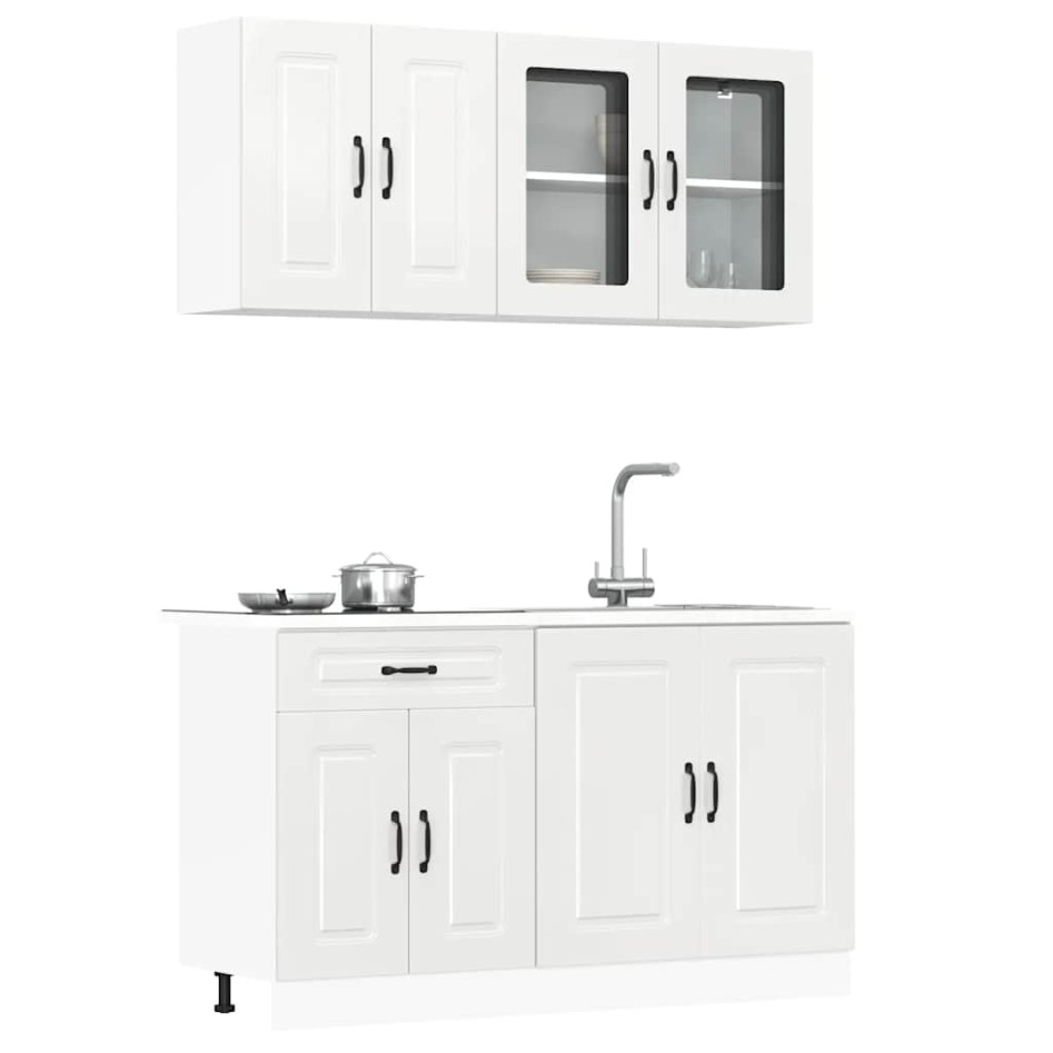 Mueble cocina Kalmar blanco de alto brillo 4