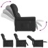 Sillón reclinable eléctrico pie cuero sintético negro