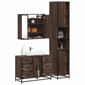 Set de muebles baño 3 pzas madera contrachapada roble