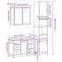 Set de muebles baño 3 pzas madera contrachapada roble