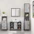 Set de muebles de baño 3 pzas madera contrachapada gris