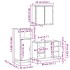 Set de muebles baño 3 pzas madera contrachapada roble