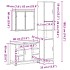 Juego de muebles de baño 3 pzas madera contrachapada