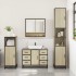 Set de muebles de baño 3 pzas madera contrachapada roble