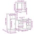 Set de muebles de baño 3 pzas madera contrachapada roble