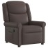Sillón reclinable eléctrico cuero sintético marrón